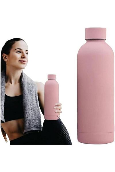 Generic 500ML Double Wall Insulated Stainless Steel Water Bottle for Cold and Hot Drinks, School and Work W