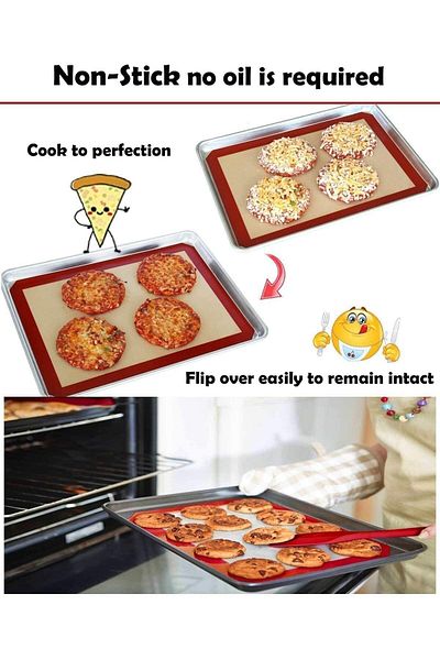 Generic SHOWAY 2 Pack Silicone Baking Mat Reusable Nonstick Heat Resistant Premium Silicone Mat for Cookies