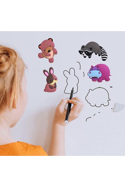 Generic TERRIFI Fridge Magnets for Toddlers Refrigerator Magnets for Child Full Back Magnetic Soft Rubber K