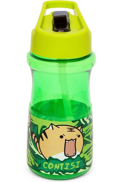 Generic Eazy Kids Water Bottle 500ml wt Straw - Green