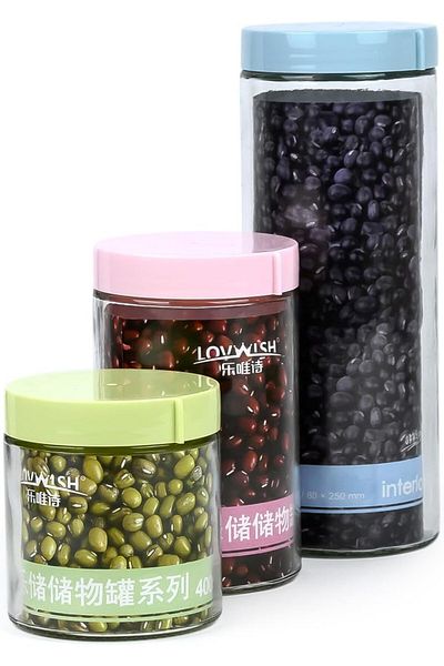Generic Cuisine Art Heta Canister Set, 3 Pieces (400, 580, 1000ml)