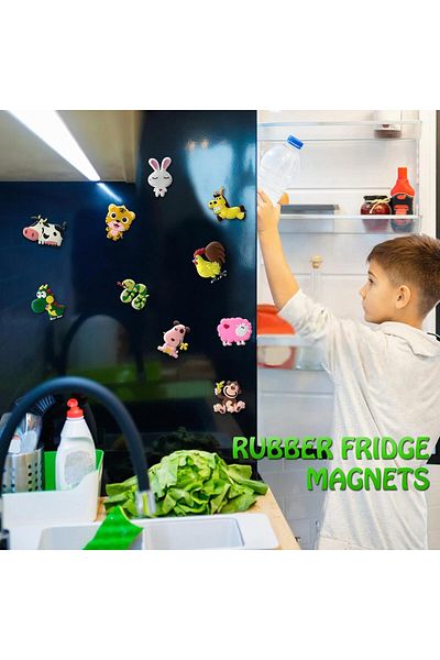Generic Excefore Fridge Magnets for Toddlers, 10PCs Refrigerator Magnets for Kids, Cartoon Animal Strong Ma