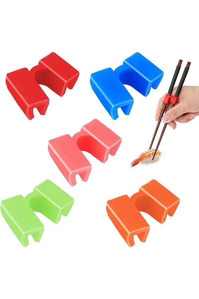 Generic Azonee Chopstick Helper, 5 Pcs Reusable Chopsticks Helpers Training Chopstick Hinges Connector Trai