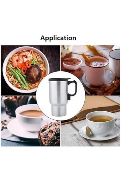 Generic Electric Coffee Mug Hot Beverage Warmer - 12V Perfect for Travel and Driving, Steel Exterior and In
