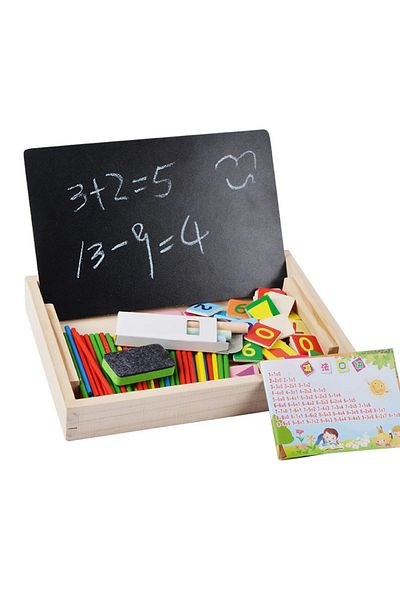 OEM Tabla multifunctionala Montessori cu operatiuni matematice, bete si ceas, 24 cm