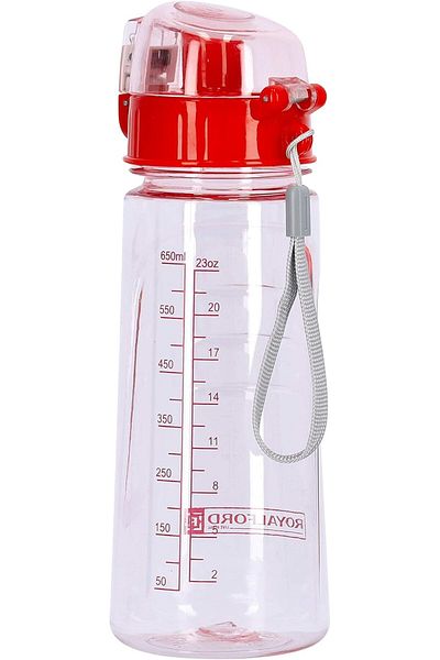 Generic Royalford Rf5223Pn Water Bottle With Volume Marker- Portable Motivational Water Bottle With Straw A