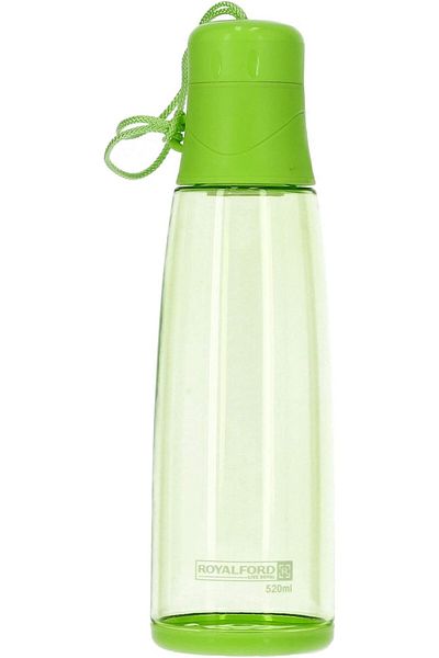 Generic Royalford rf7277gr 520ml water bottle - portable cap water bottle, travel flask with hanging loop |