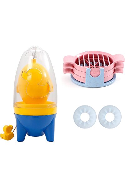 Arabest صانع بيض ذهبي يدوي، مع قاطع بيض، وقطعتين فاصلتين قابلتين للتعديل، وجه...