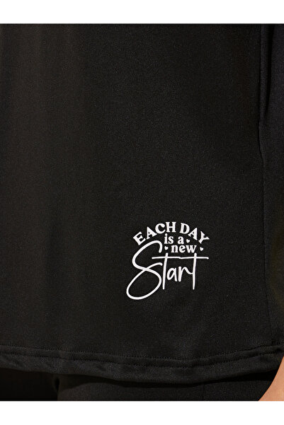 Styli Slogan Printed Short Sleeve T-Shirt and Leggings Co-Ords