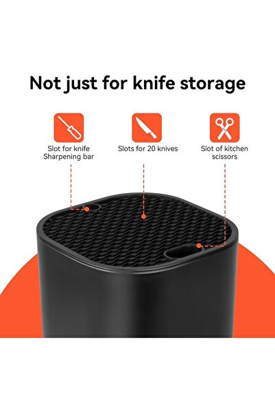 Saharaz Universal Knife Block for Kitchen,Knife Holder without Knives,Safe Space Saver Large Volume Stable