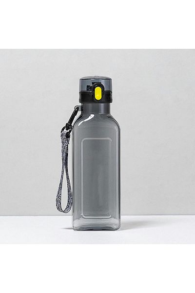Generic Leisure Trendy Plastic Water Bottle Outdoor Sports Student Rope Carrying Portable Large Capacity Si