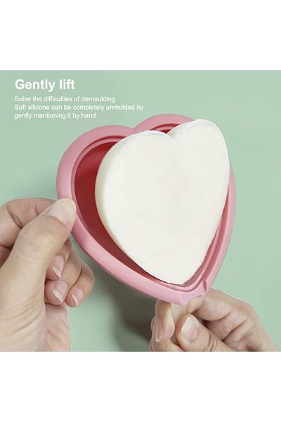 Generic Heart Shape Ice Cream Molds Silicone Ice Cream Molds Set, 3 Pieces, Multi Color