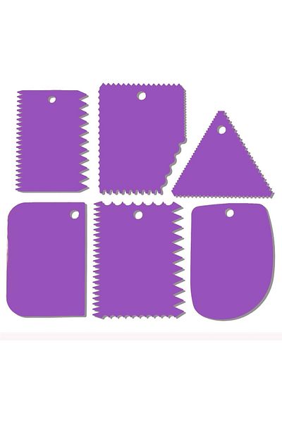 Generic KASTWAVE 6 Pcs/Set Baking Spatulas Pastry Dough Cutter Cake Bread Slicer Baking Pastry Tools Scrape