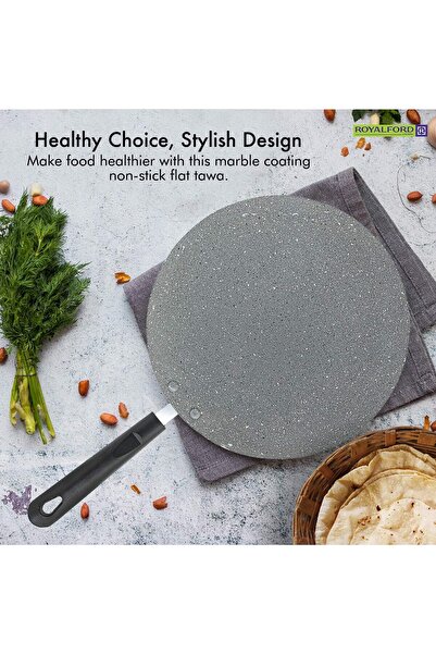 Xess Marble Coating Tawa Pan, 30 cm, Round, Aluminum