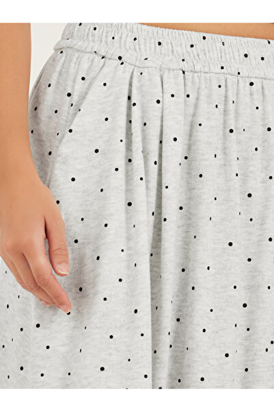 Styli Midi Flared Polka Dot Skirt