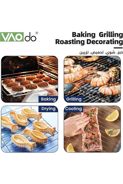 Generic VAODO Baking Sheet with Rack Set, Stainless Steel Baking Pan Tray Cookie Sheet with Cooling rack, 2