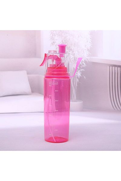 Generic Oasisgalore Water Spray Bottle, 600ML Portable Clear Plastic Spray-Head Anti-Leak Water Bottle Spor