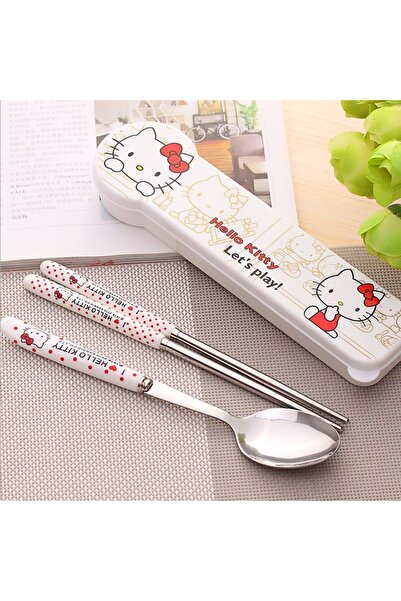 SYOSI Portable Stainless Steel Cat Utensil Set, 3 Pack Reusable Travel Cutler...