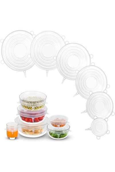 Arabest Reusable Silicone Container Lids, for Leftovers Fruit Bowls Pots Cups Jars Plates