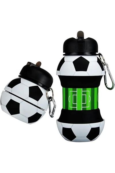 Generic AMERTEER Football Collapsible Water Bottle, Sports Water Bottle, Silicone Travel Water Bottle, Grea