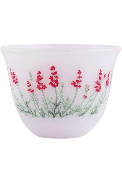 Generic AL SAIF Gawa Cup Set Of 6PCs, White/Red Size: Large, K65171/1/L