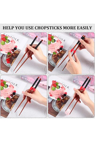 Generic KASTWAVE Chopstick Helpers 5 Pieces Reusable Chopstick Helpers Training Chopsticks BPA Free POM Fon
