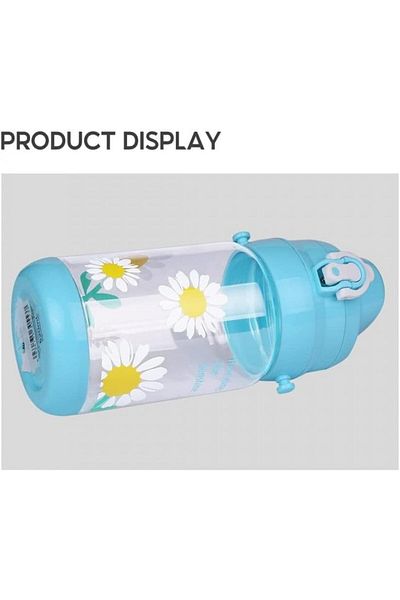 Generic Sunrise Series Plastic Water Bottle with Shoulder Strap 520ml - Blue