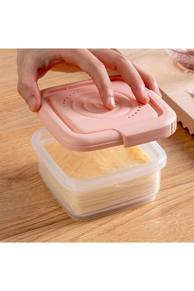 Generic KASTWAVE 3 Pcs Cheese Slice Storage with Lids, Lunch Meat Container for Refrigerator, Stackable Air