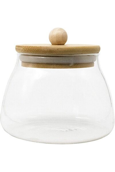 Hope Kitchen Glass Jar with Airtight Bamboo Lid Coffee Bean Jar Container Storage for Kitchen St