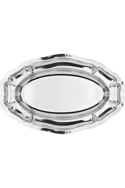 ROYALFORD 40 cm Salad Tray RF11636 - Stainless Steel, Food-Safe, Silver