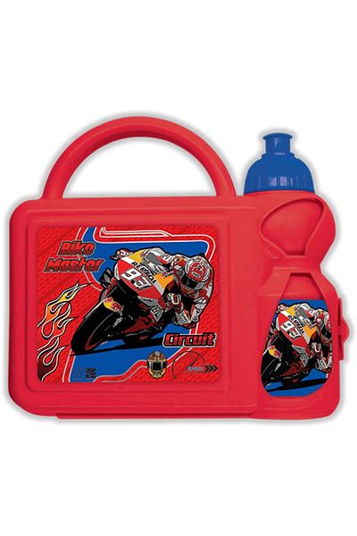Generic Bake Master Kids Plastic Lunch Box and Water Bottle, Red