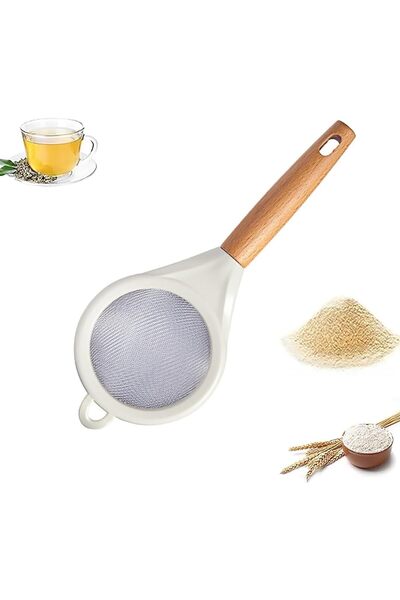 Arabest Fine Mesh Strainer with Wood Handle, Stainless Steel Kitchen Sieve fo...