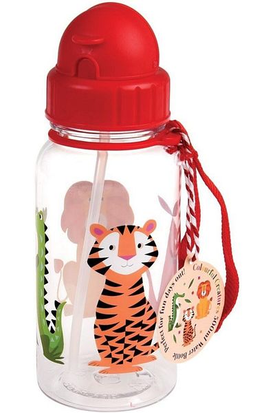 Generic Rex London Colourful Creatures Water Bottle for Kid's, 500 ml Capacity, Transparent