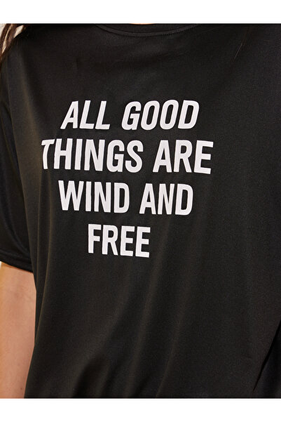 Styli Slogan Print Short Sleeve T-Shirt and Leggings Co-Ords