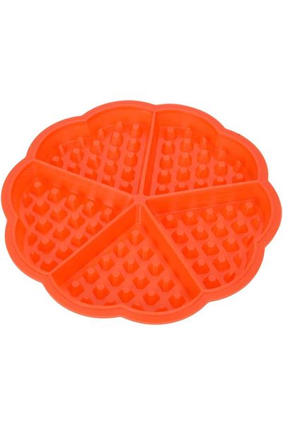 Generic Ufolet Baking Tray Mold, Non-stick Waffle Silicone Mold Cake for Muffin for Breakfast Baking(Heart-