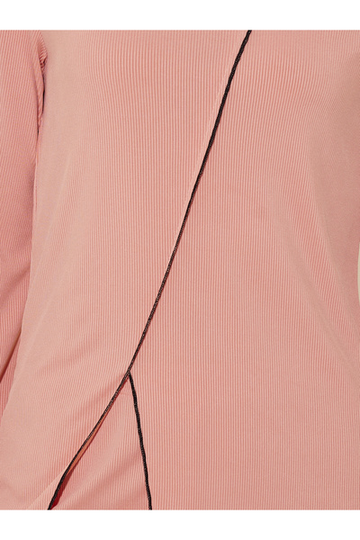 Styli Edge Rib Long Sleeve T-Shirt And Pajama Set