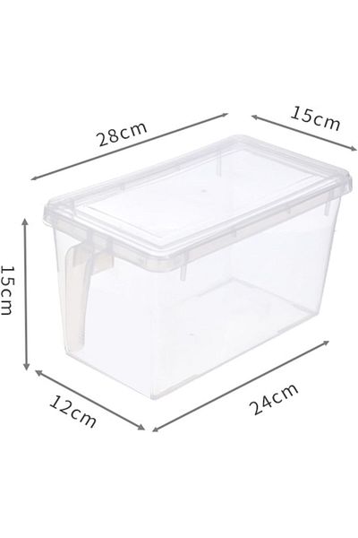 Generic Bukela Stackable Refrigerator Food Storage Container 30x15x15cm, BPA-Free Plastic Food Box with Air