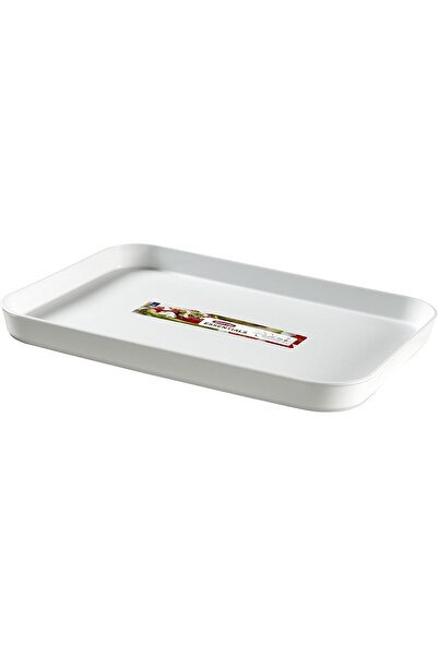 CURVER Essentials Rectangular Tray 30.8×43.0×3.5 cm, Plastic, Silver (00738-059-00)