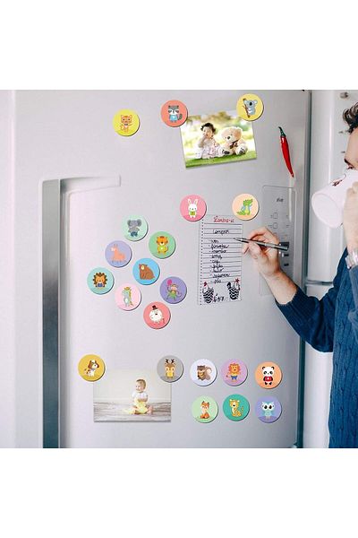 Generic Excefore Animal Magnets for Refrigerator Decorative, 54Pcs Fridge Lockers Magnets, Kitchen Iron Off