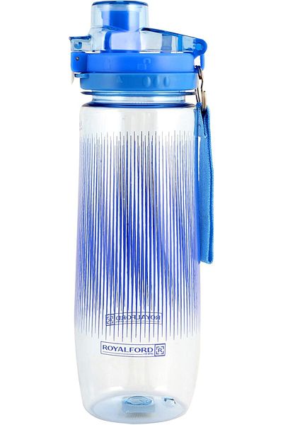 Generic Royalford RF6423 600ml Water Bottle - Reusable Water Bottle Wide Mouth with Hanging Clip | Printed