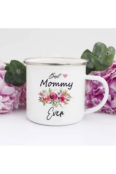 Generic 12 Ounce Handmade Enamel Mug,Plain White Mugs,Enamel Camping Mug Set,DIY Cups for Tea, Coffee and H