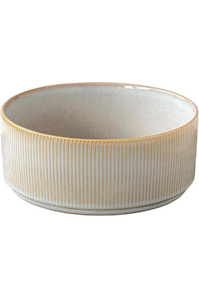 Generic Easy Life Domus Glossy Glaze Coated Ceramic Bowl Beige 16.5cm R2676#DOBE