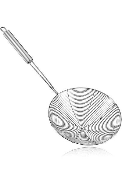 Generic BishtHub Stainless Steel Strainer Skimmer Spoon Deep Fryer Ladle & Food Strainer Kitchen Tools Kitc