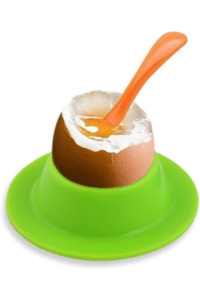Generic TERRIFI Egg Cups, 4pcs Silicone Set Egg Cups Stand, Easy to Clean Plastic Egg Cups for Kitchen Boil