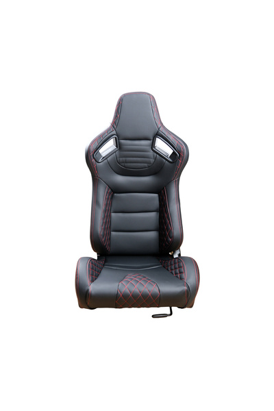Mega Oto Market Recaro Model Leather Auto Racing Seat Black Sports Seat Set o...