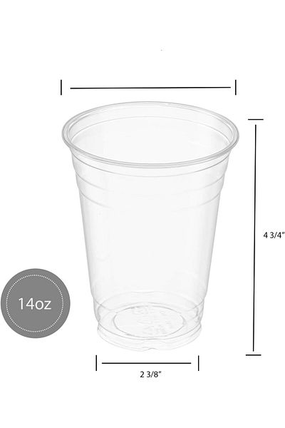 Generic ELEGANT DISPOSABLES [50 Count] 12 Ounce Crystal Clear PET Cups for Iced Coffee, Cold Drinks, Slush,