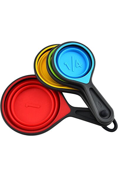 Arabest 4-Piece Collapsible Silicone Measuring Cups Set,Food Grade,Portable,f...