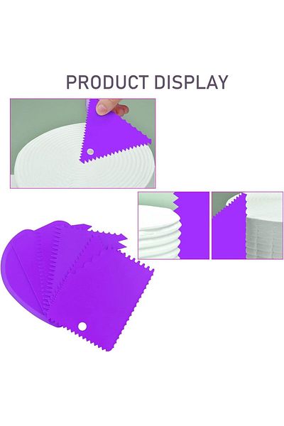 Generic KASTWAVE 6 Pcs/Set Baking Spatulas Pastry Dough Cutter Cake Bread Slicer Baking Pastry Tools Scrape