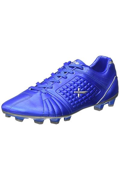 Vector X Velocity Football Shoes | Blue/Silver| Polyurethane | Lace-Up, suitable for running, gym workouts.