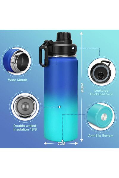 Generic ZOMAKE 500 ML Vacuum Insulated Water Bottle - Stainless Steel Thermos Flask Double Wall Drink Bottl